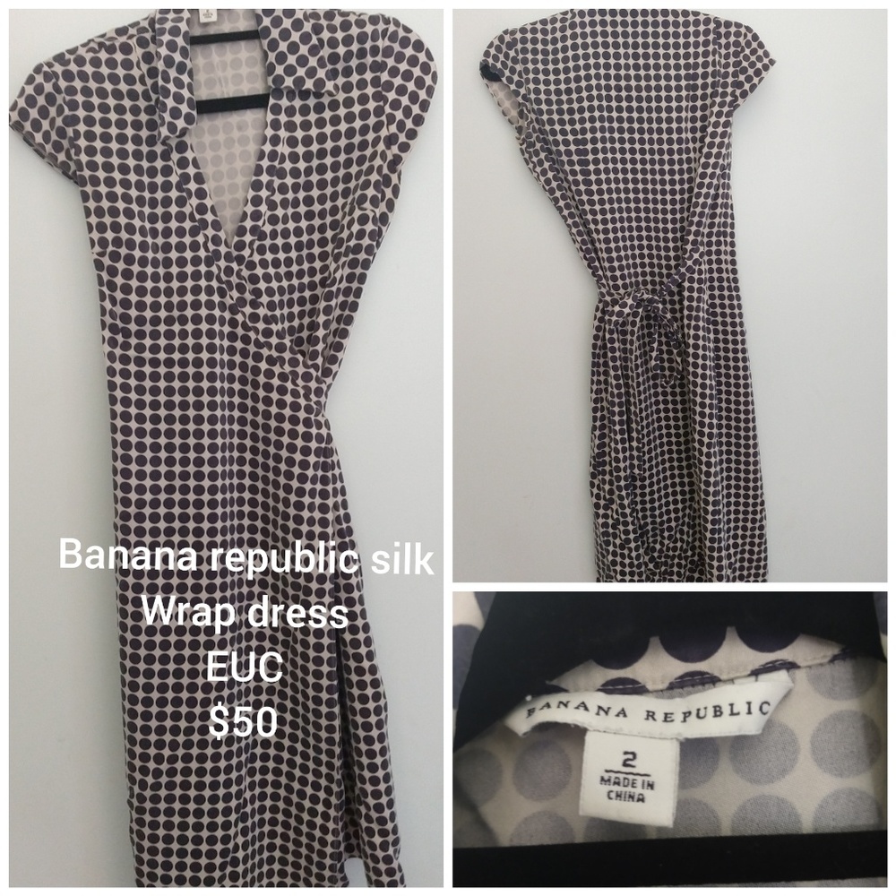 Silk wrap around dress